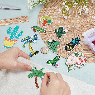 Tree Cactus Flower Embroidery Cloth Iron on/Sew on Patches PATC-MA0001-26-1