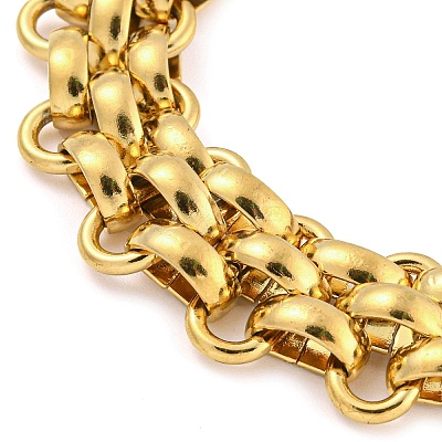 304 Stainless Steel Link Chain Bracelets BJEW-P315-01A-G-1