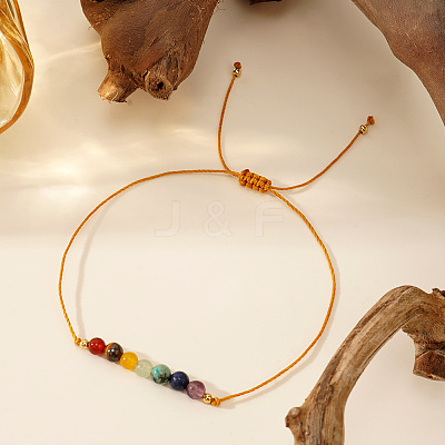 Vintage Minimalist Adjustable Natural Gemstone Bead Bracelets AX5833-1-1