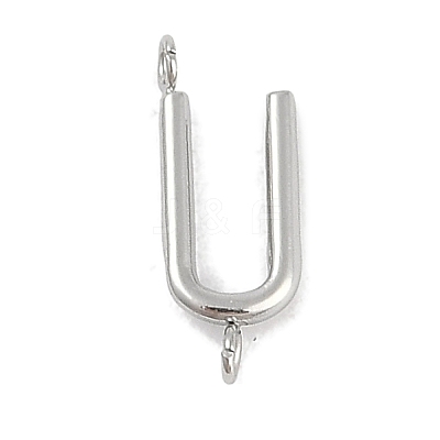 304 Stainless Steel Letter Connector Charms LS-STAS-M108-01P-21-1