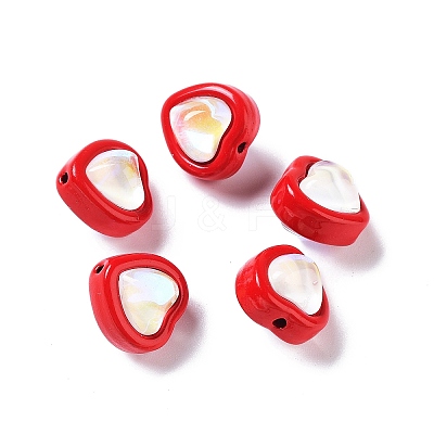 Spray Painted Alloy Bead PALLOY-H134-27A-1