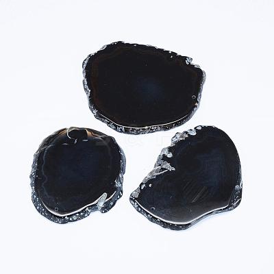 Natural Agate Slices Big Pendants G-E022-10-1
