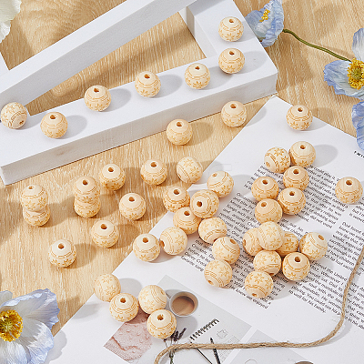 Wood Beads WOOD-FH0002-29B-1