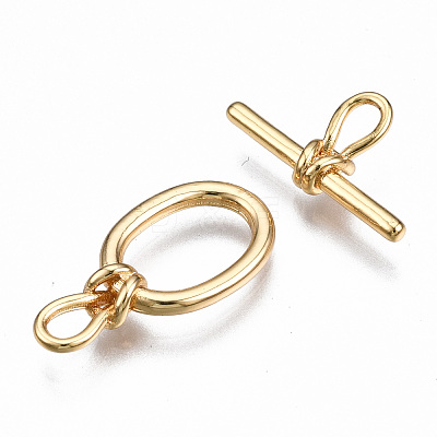 Brass Toggle Clasps KK-T063-98G-NF-1