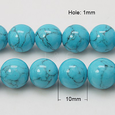 Synthetic Turquoise Beads Strands TURQ-H038-10mm-XXS09-1