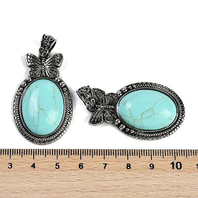 Synthetic Turquoise Pendants G-I370-09AS-02-1