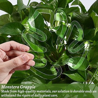 Leaf Shape Acrylic Plant Growth Fixator DIY-WH0430-933B-1