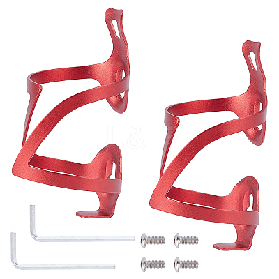 Aluminum Alloy Bicycle Drink Water Bottle Cup Holder Cage AJEW-WH0143-30C-1