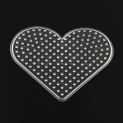 Heart ABC Plastic Pegboards Used for 5x5mm DIY Fuse Bead DIY-YW0008-19-1