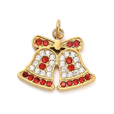 304 Stainless Steel Rhinestone Pendants LS-FIND-I062-01G-04-1