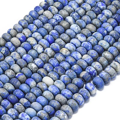 Natural Lapis Lazuli Beads Strands G-P575-A46-8x5mm-01-1