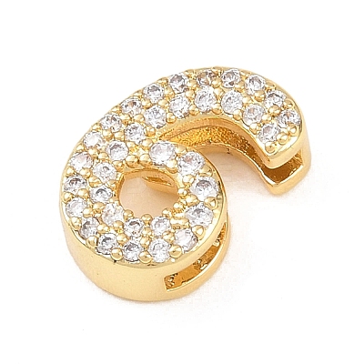 Brass Micro Pave Cubic Zirconia Pendants KK-B167-22G-6-1