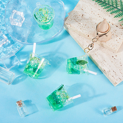 Transparent Resin Big Pendants RESI-TAC0019-04A-1