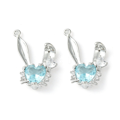 Brass Micro Pave Cubic Zirconia Pendants KK-L208-05P-06-1