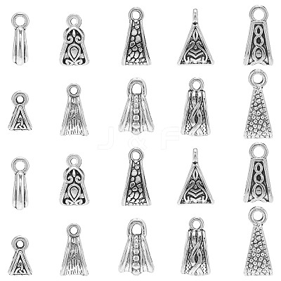 100Pcs 10 Styles Alloy Tube Bails PALLOY-CJ0003-07-1