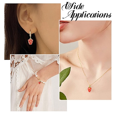 6Pcs 6 Styles Brass Enamel Pendants KK-CJ0003-69-1