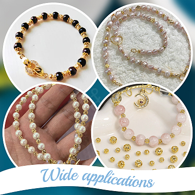 60Pcs 3 Style Long-Lasting Hollowed Plated Brass Beads KK-PH0006-81-1