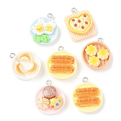 Opaque Resin Pendants X-RESI-V005-003-1