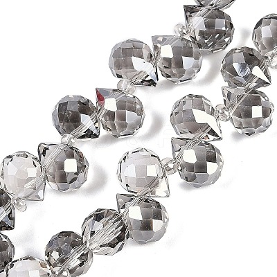 Electroplate Glass Beads Strands EGLA-D030-17W-1