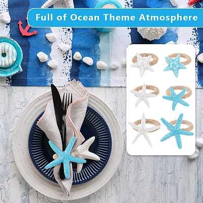 6Pcs 6 Styles Jute Napkin Rings DIY-GA00002-1