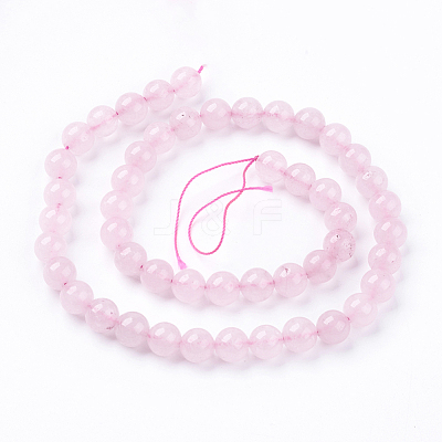 Natural White Jade Bead Strands G-R165-8mm-22-1