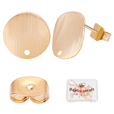 20Pcs Brass Stud Earring Findings KK-BBC0002-39-1