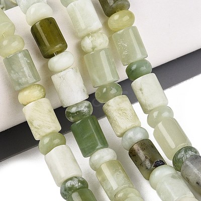 Natural Xiuyan Jade Beads Strands G-Q616-09E-02-1