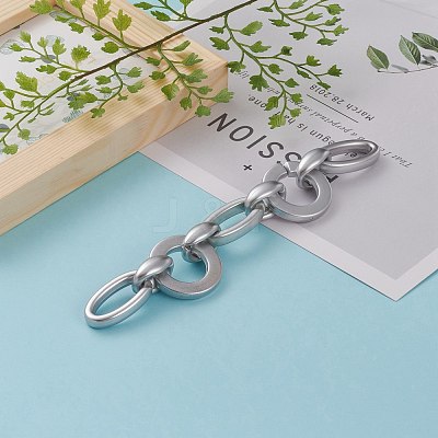 Handmade Opaque Spray Painted Acrylic Link Chains AJEW-JB00869-01-1