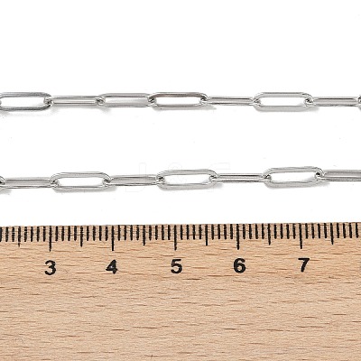 Non-Tarnish Unisex 304 Stainless Steel Paperclip Chain Necklaces X-NJEW-H215-04P-1