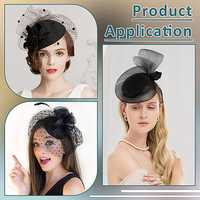 10Pcs Imitation Hemp Round Fascinator Hat Base for Millinery AJEW-BC0009-73-1