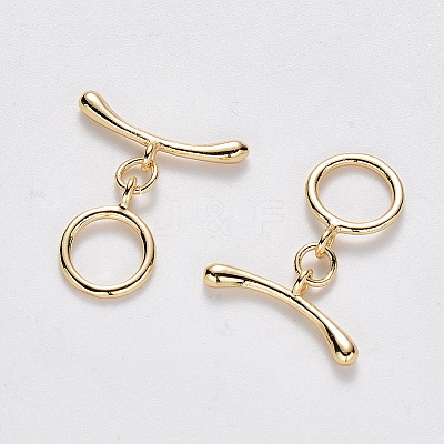 Brass Toggle Clasps X-KK-T049-063G-NF-1