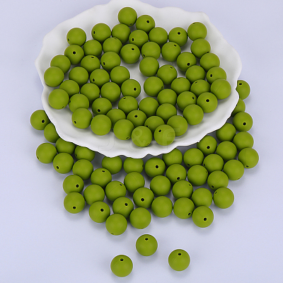 Round Silicone Focal Beads SI-JX0046A-23-1