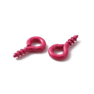 Stoving Varnish 100Pcs Iron Screw Eye Pin Peg Bails FIND-WH0036-29E-1