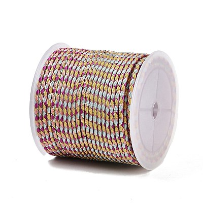 11M Polyester Braided Cord with Cotton Core & Metallic Thread OCOR-Z006-01-24-1