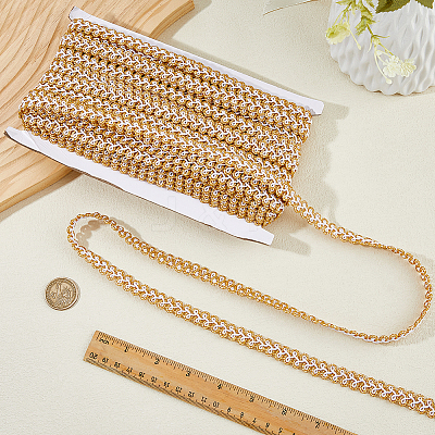 Polyester Centipede Braided Wavy Ribbon OCOR-WH0111-43A-1