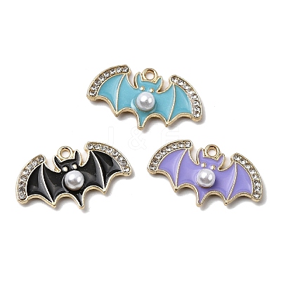 Halloween Alloy Enamel Pendants FIND-D307-01G-1