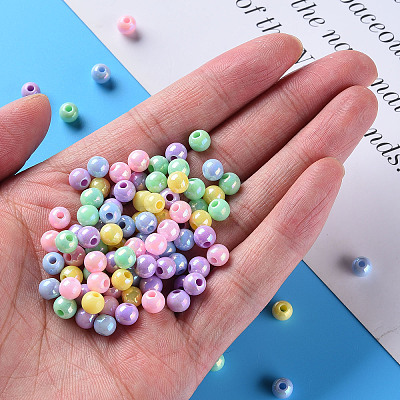 Opaque Acrylic Beads X-MACR-S370-D6mm-M1-1