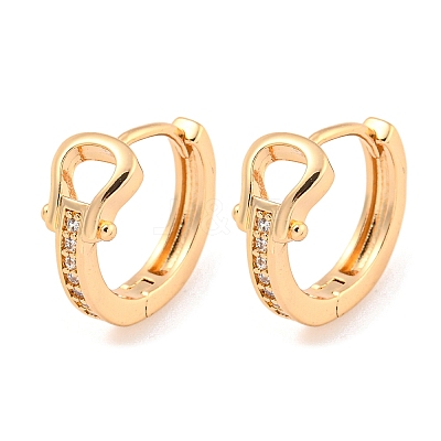 Brass Micro Pave Cubic Zirconia Hoop Earrings EJEW-A107-04D-KCG-1