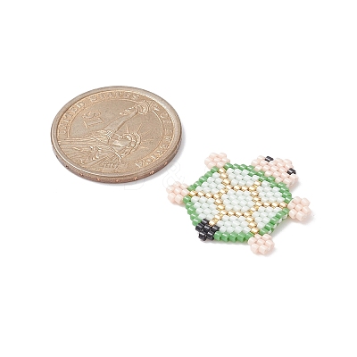 Handmade Loom Pattern Seed Beads PALLOY-MZ00118-1