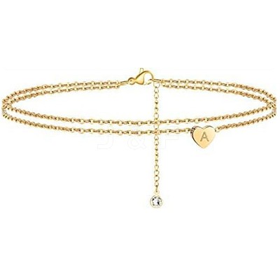 Heart Brass with Crystal Rhinestone Anklets FS-WGC43DA-18-1