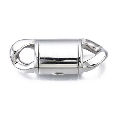 Non-Tarnish 304 Stainless Steel Fold Over Clasps STAS-S080-01C-P-1