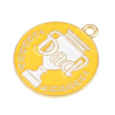 Father's Day Alloy Enamel Pendants FIND-E054-05A-1