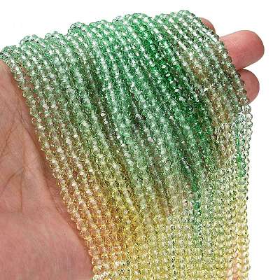Transparent Painted Glass Beads Strands DGLA-A034-T3mm-A04-1