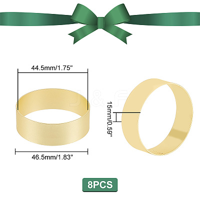 AHADEMAKER 8Pcs Iron Napkin Rings AJEW-GA0004-58-1