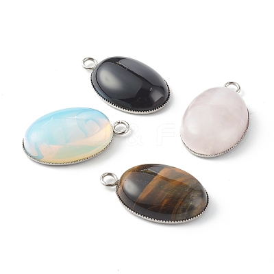 Natural & Synthetic Gemstone Pendants PALLOY-JF00762-1