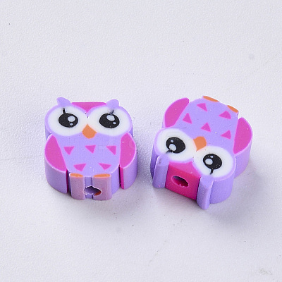 Handmade Polymer Clay Beads CLAY-S093-22-1