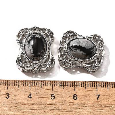 Natural Snowflake Obsidian Multi-Strand Links KK-M304-05P-14-1