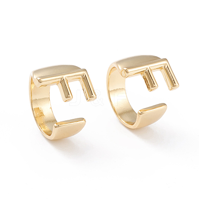 Brass Cuff Rings RJEW-L097-06F-1