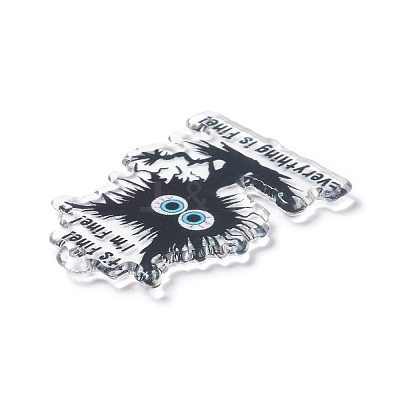 Halloween Printed Acrylic Pendants MACR-C016-07-1