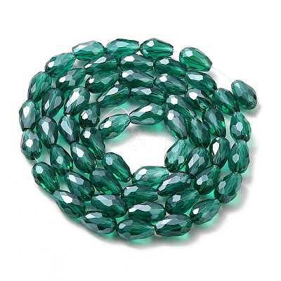 Electroplate Glass Beads Strands X-EGLA-R008-15x10mm-2-1